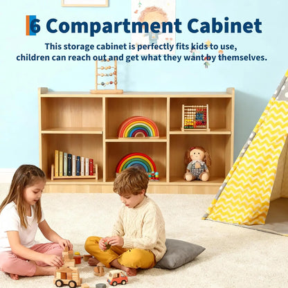 6-Shelf Montessori Toy Organizer