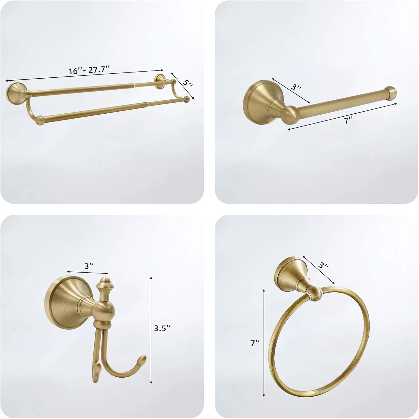 Antique Brass Bathroom Set
