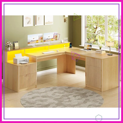 Modern L-Shaped Office Desk