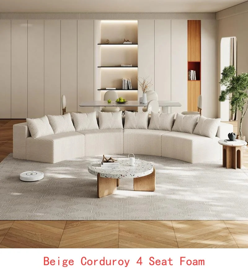 Curved Modular Sectional Foam Sofa