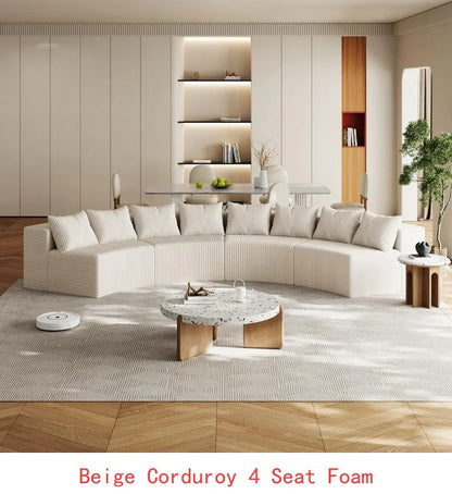Curved Modular Sectional Foam Sofa