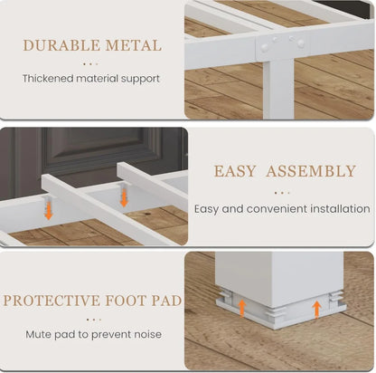 Twin Size Bed Frame with LED Lights