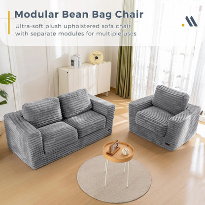 Plush Loveseat Floor Couch