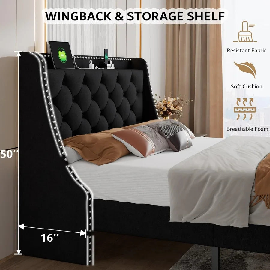 Upholstered Platform Bed Frame