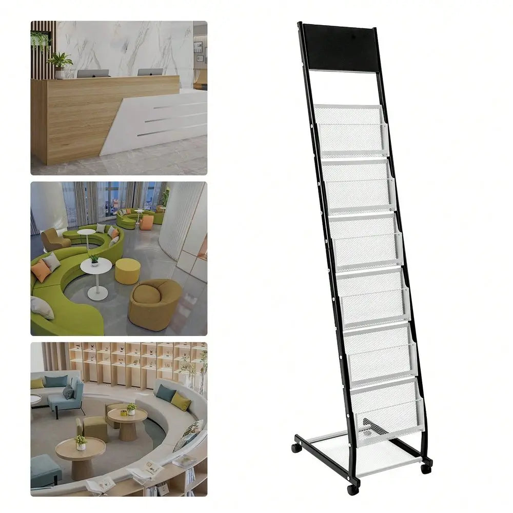 Rolling Magazine Rack