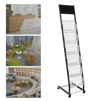 Rolling Magazine Rack