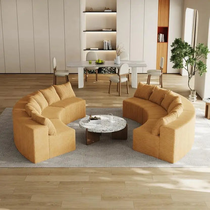 Curved Modular Sectional Foam Sofa