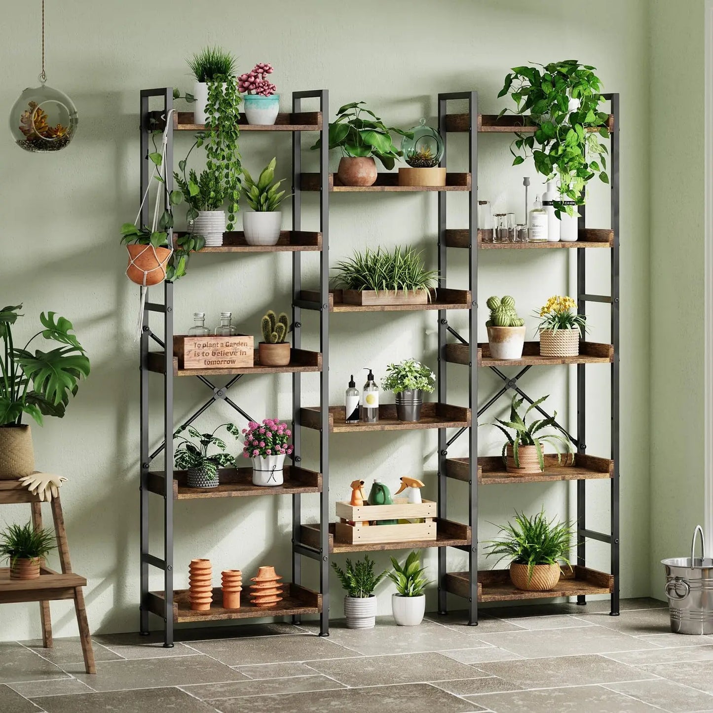Triple 5 Tier Bookshelf