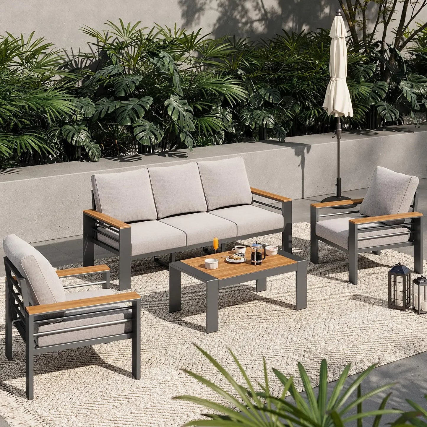 Outdoor Sectional with Coffee Table