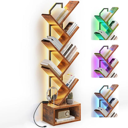 Steel & Wood Floor Standing Bookcase