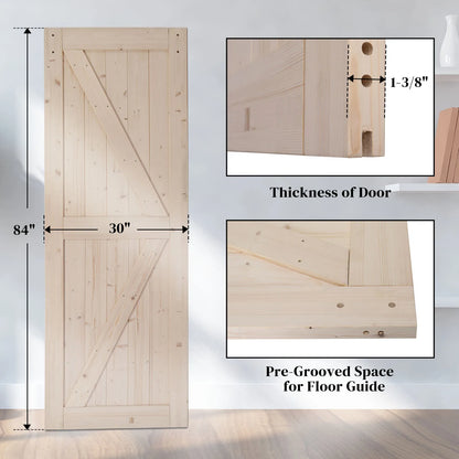 Unfinished Sliding Barn Door