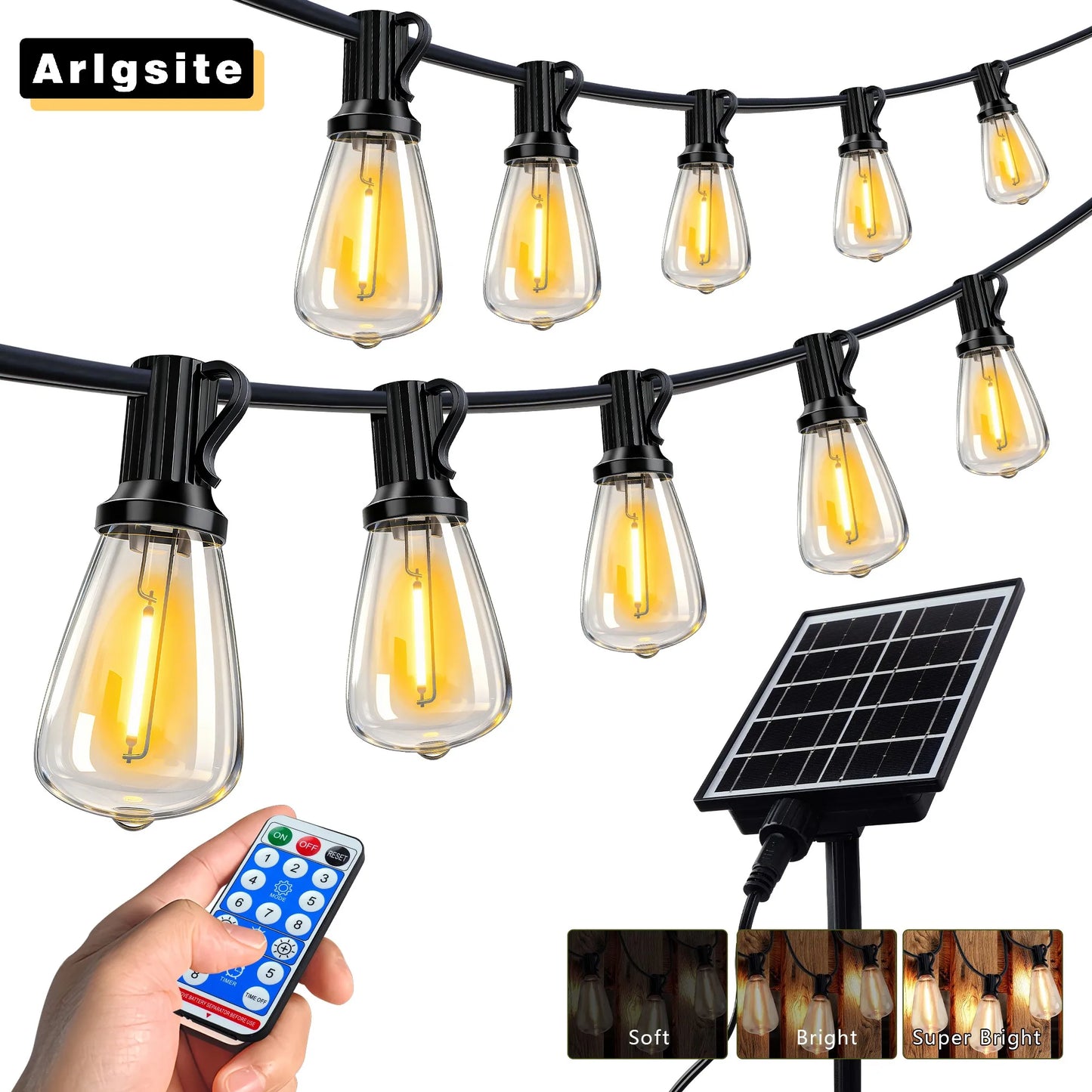 100FT Solar Outdoor String Lights