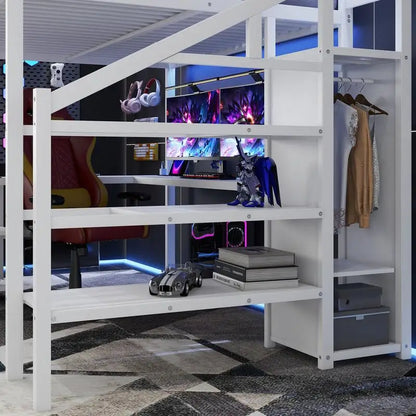 Queen Size Metal Loft Bed
