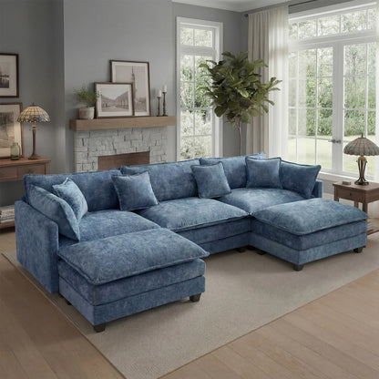 Modular Sectional Sofa with Ottoman