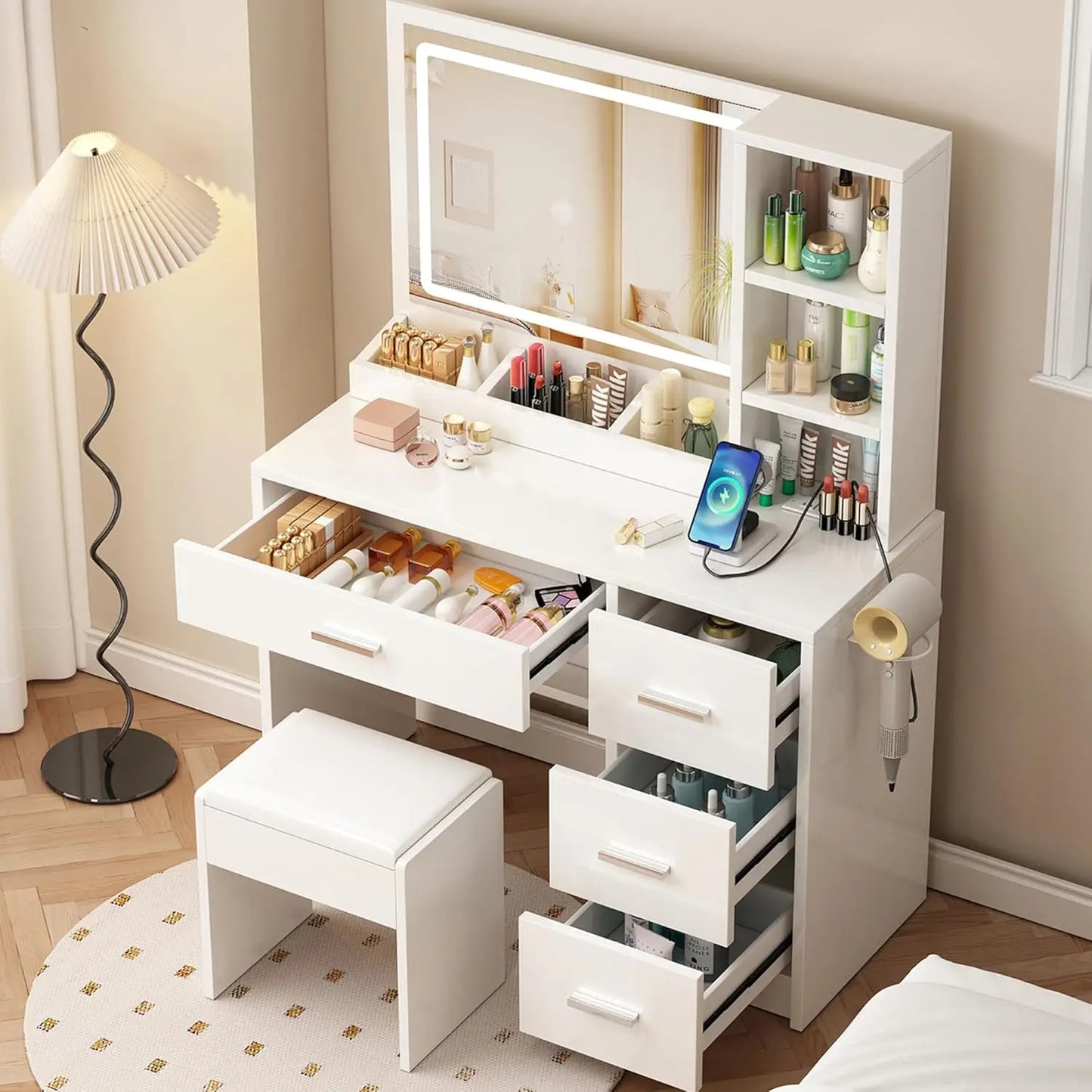 Vanity Desk with Mirror