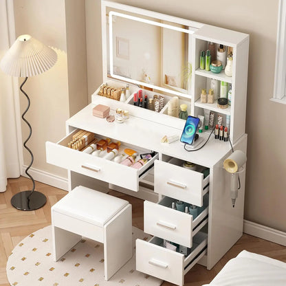 Vanity Desk with Mirror