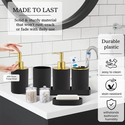Gold Bathroom Accessories Set