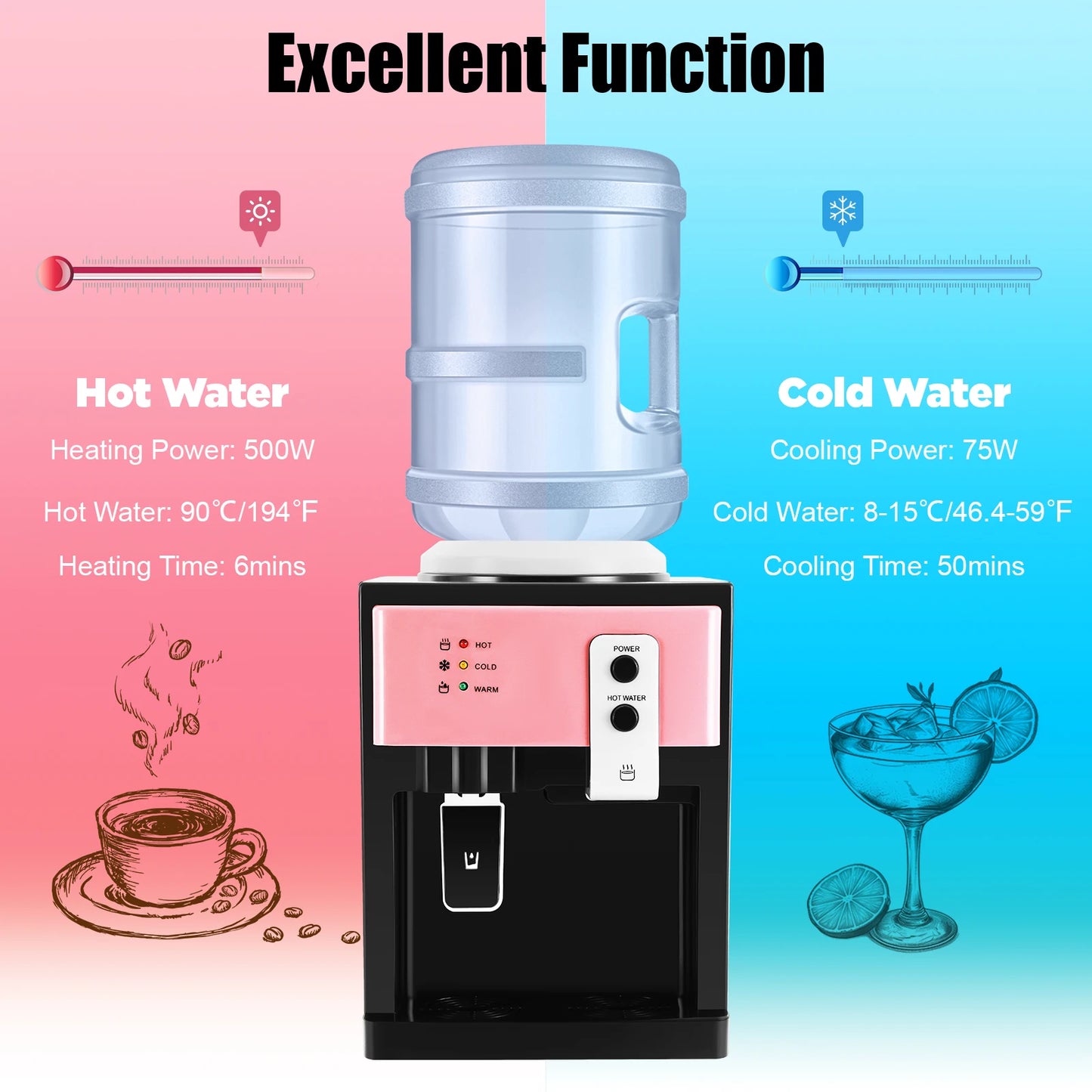 Electric Hot and Cold Water Dispenser