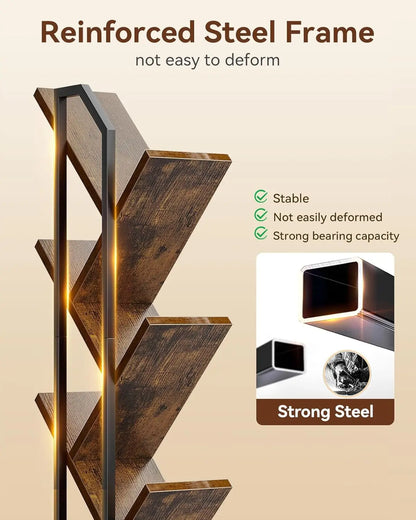 Steel & Wood Floor Standing Bookcase