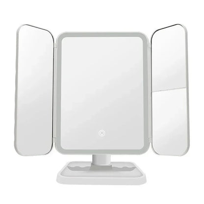 Trifold Makeup Mirror with LED lights