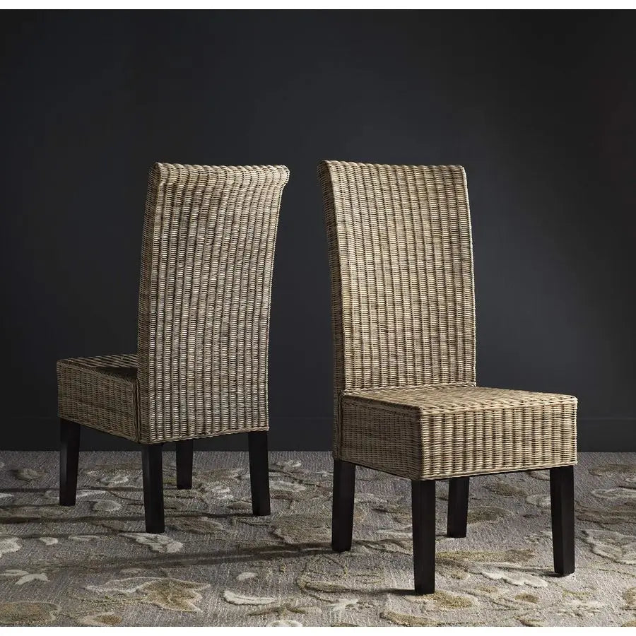 Grey Wicker Dining Chairs