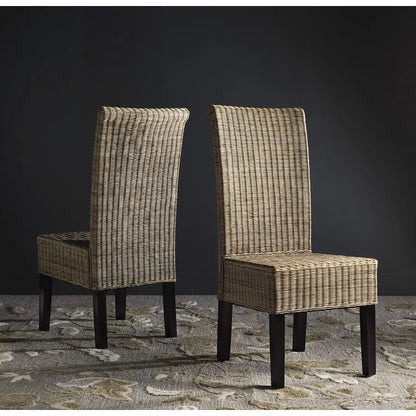 Grey Wicker Dining Chairs