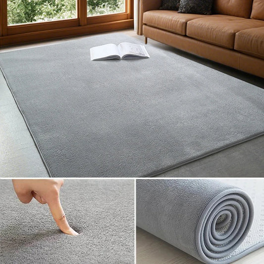 Modern Coral Velvet Carpet