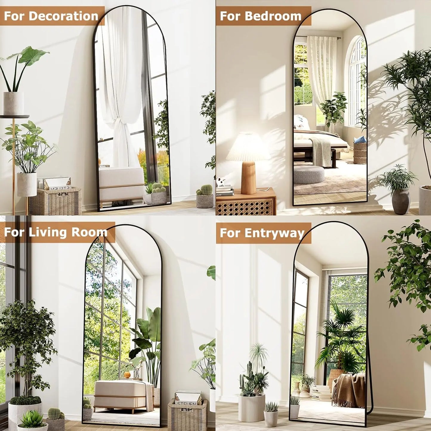 21x64 inch Arched Full Length Mirror