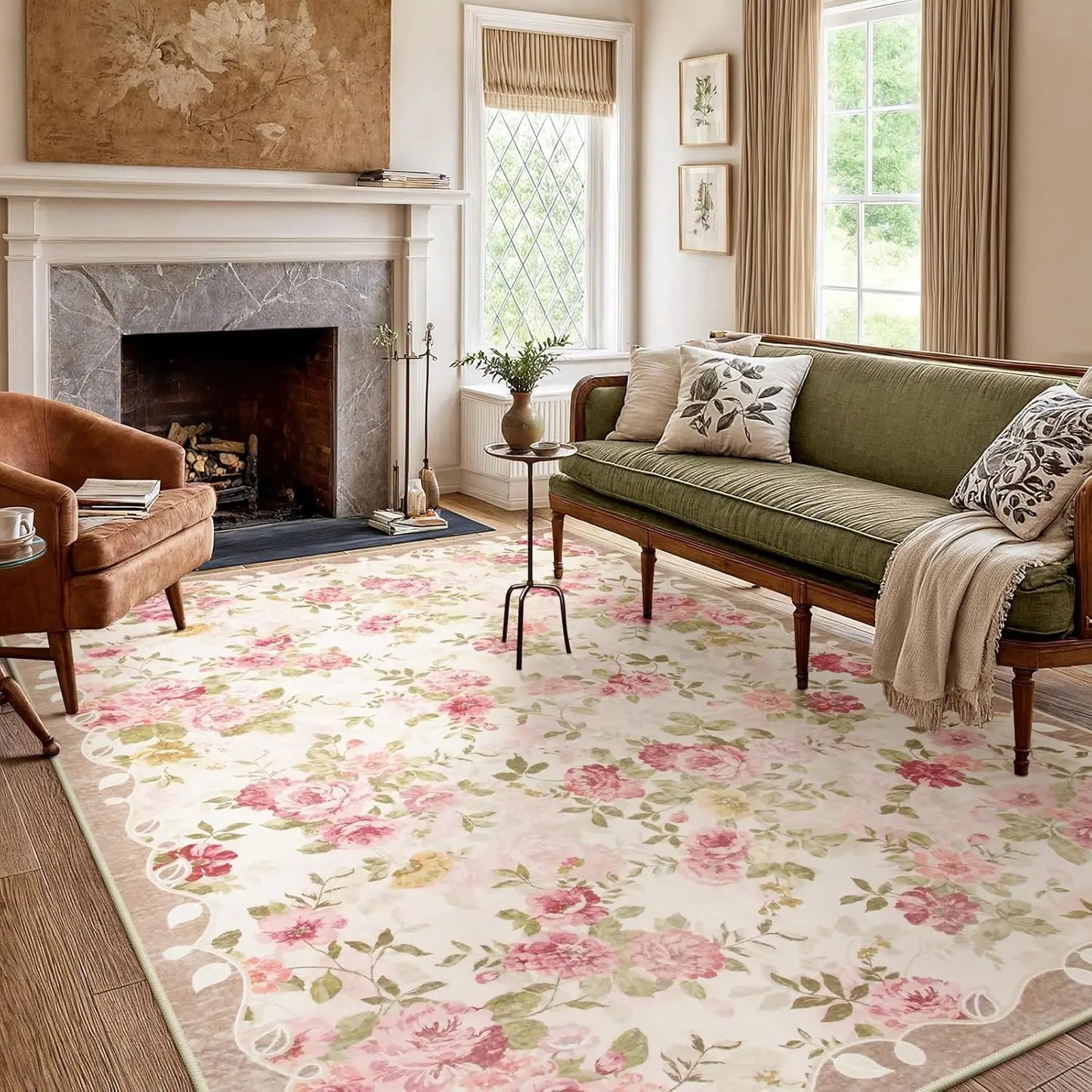 Low Pile Vintage Area Carpet