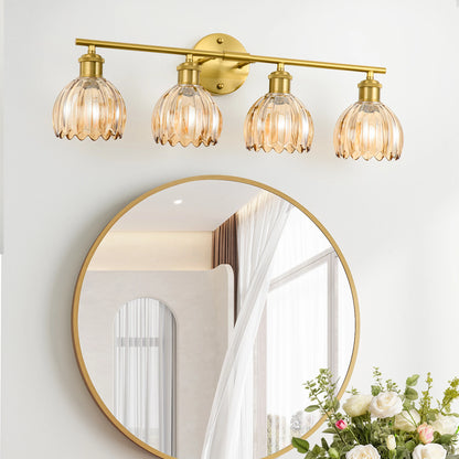 Floral Tulip Glass Shade for Mirror Front Lamp