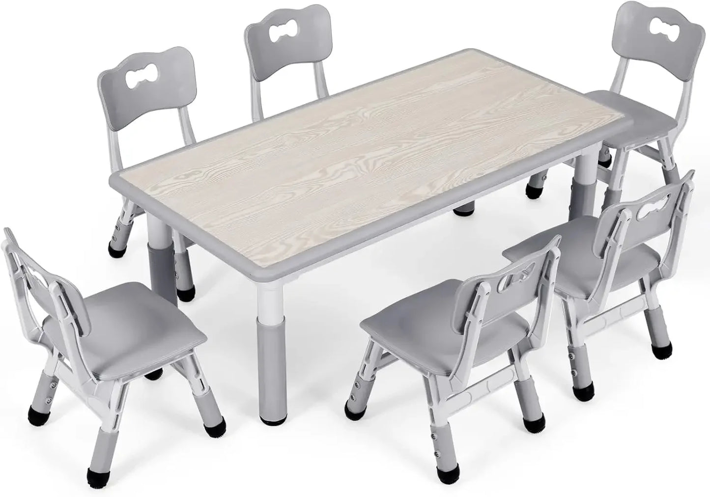 Kids Table and 6 Chairs Set,