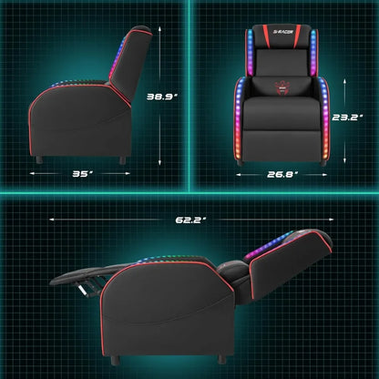 LED Gaming Massage Recliner