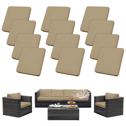 12Pcs Patio Cushion Cover Replacement