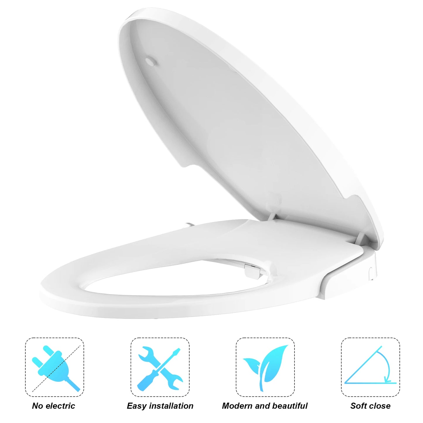 Non-Electric Round Bidet Toilet Seat