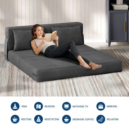 Pillow Space-Saving Fold Out Chair Bed
