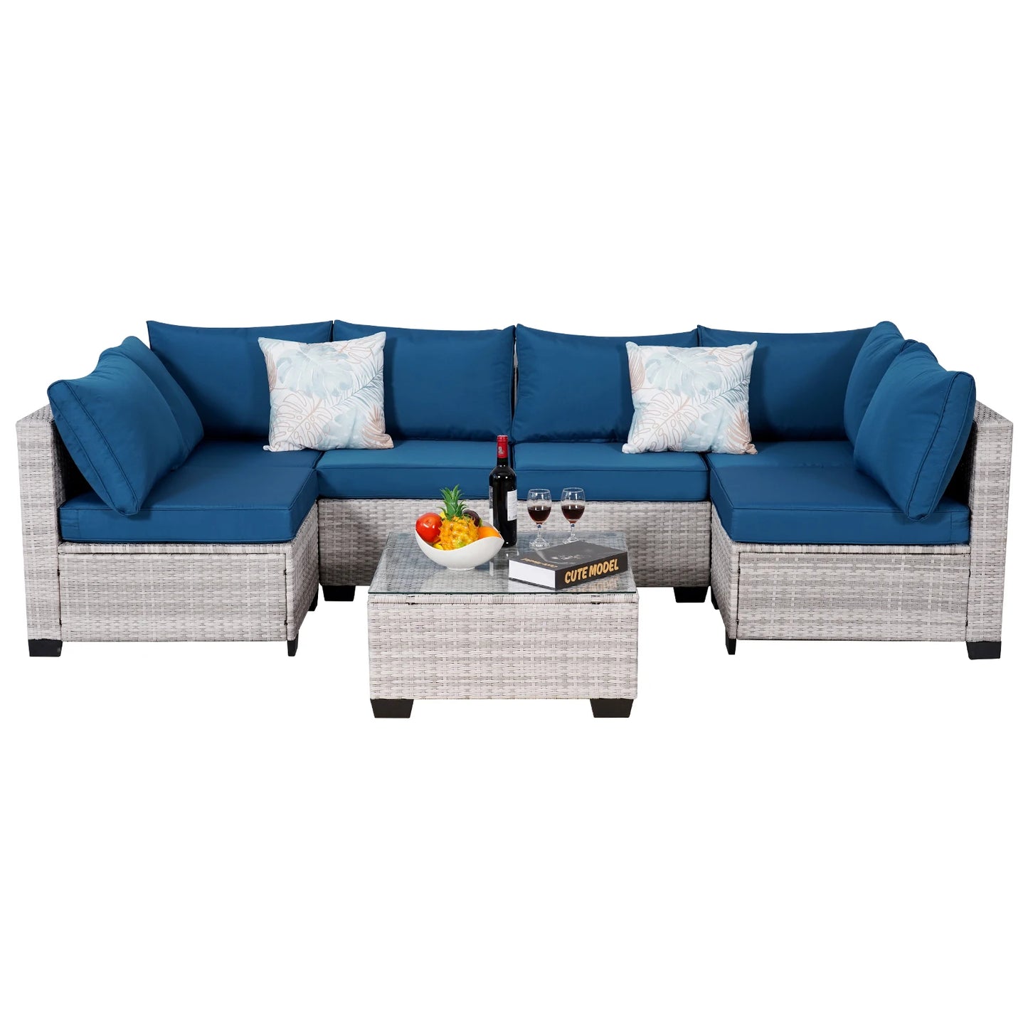 Outdoor Sectional Sofa PE Patio with