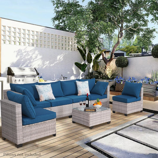Outdoor Sectional Sofa PE Patio with