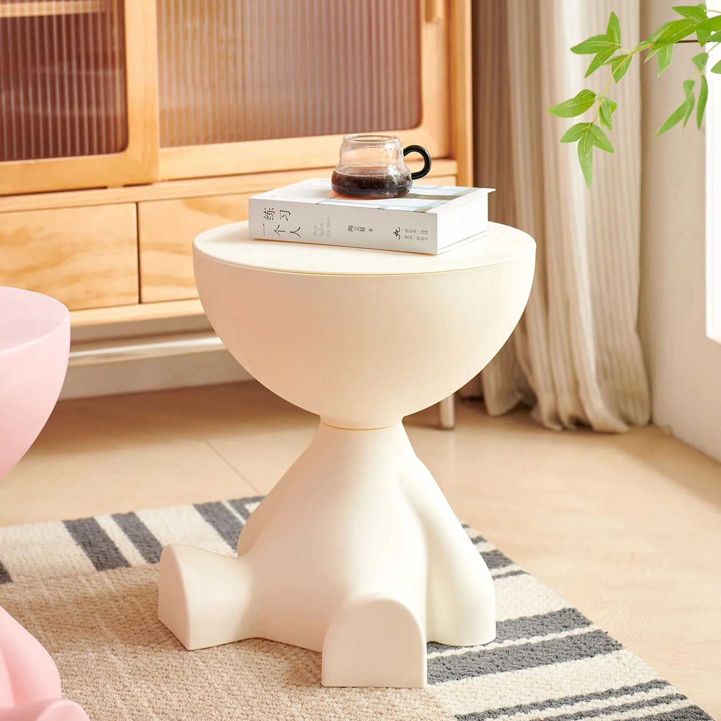 Round Matte Finish Side Table