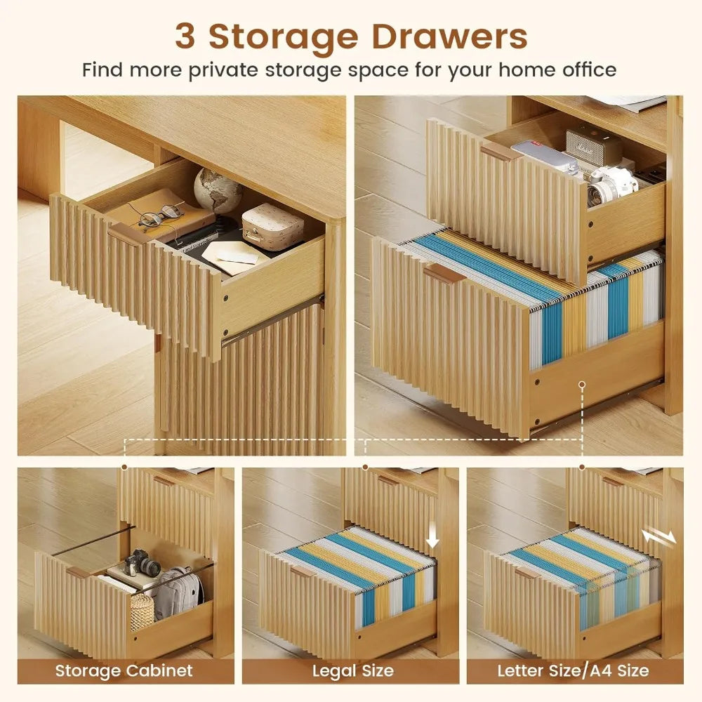Modern L-Shaped Office Desk