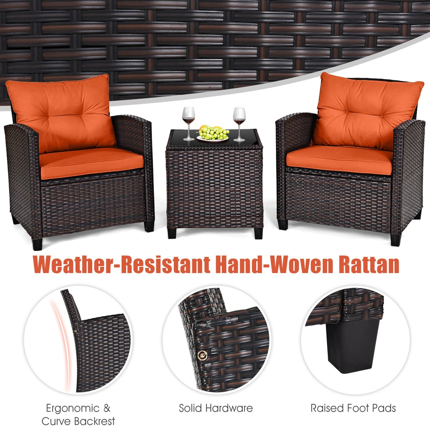 Patio Rattan Furniture Set