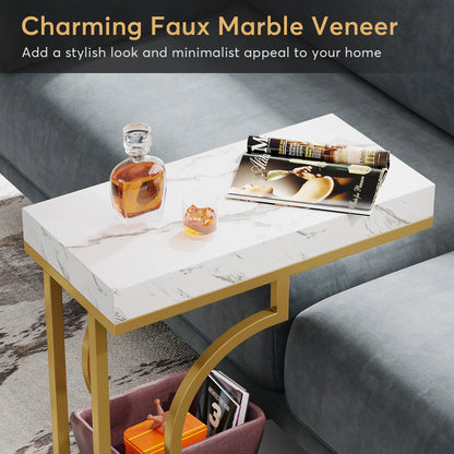 White Gold Side Table