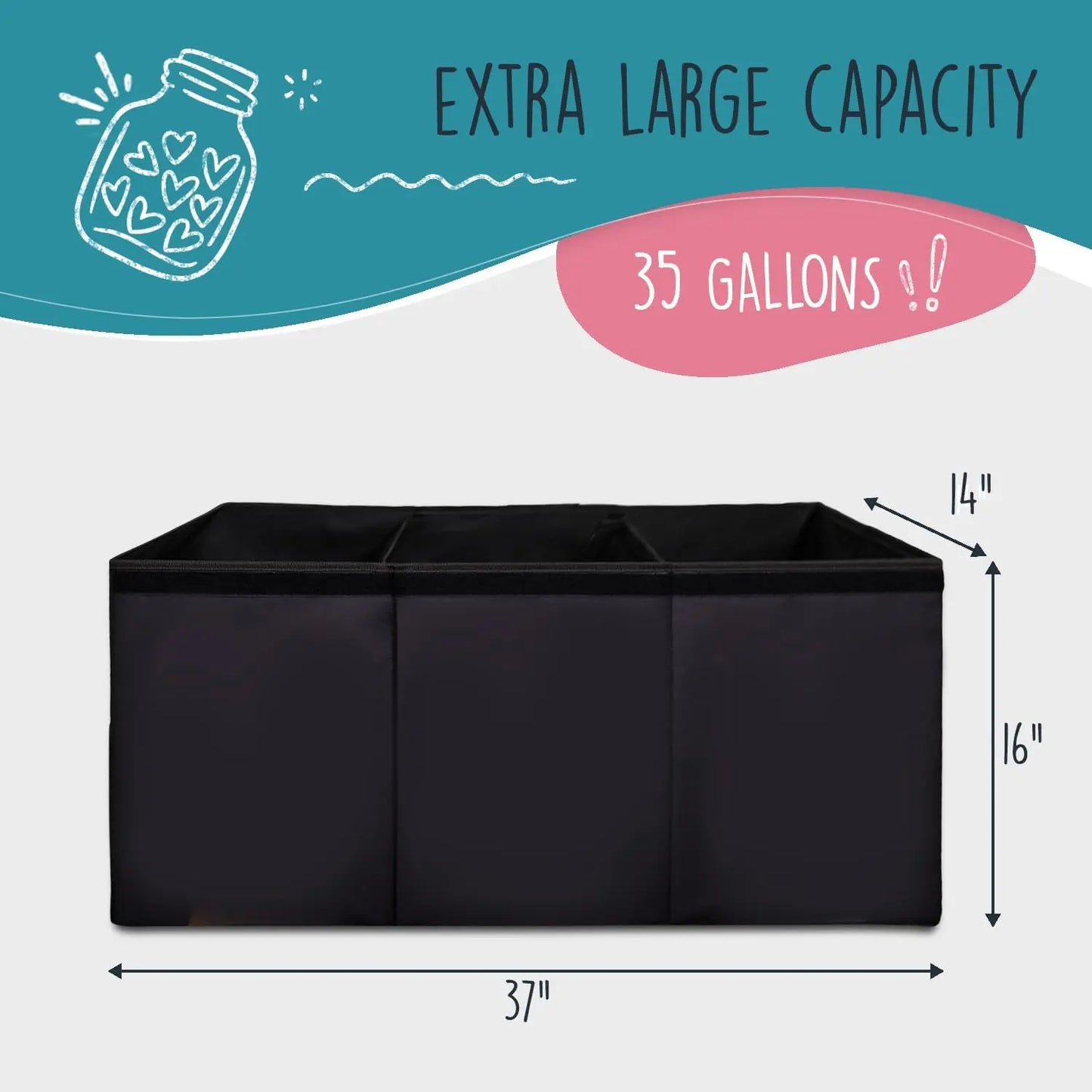 Large Collapsible Toy Storage Box