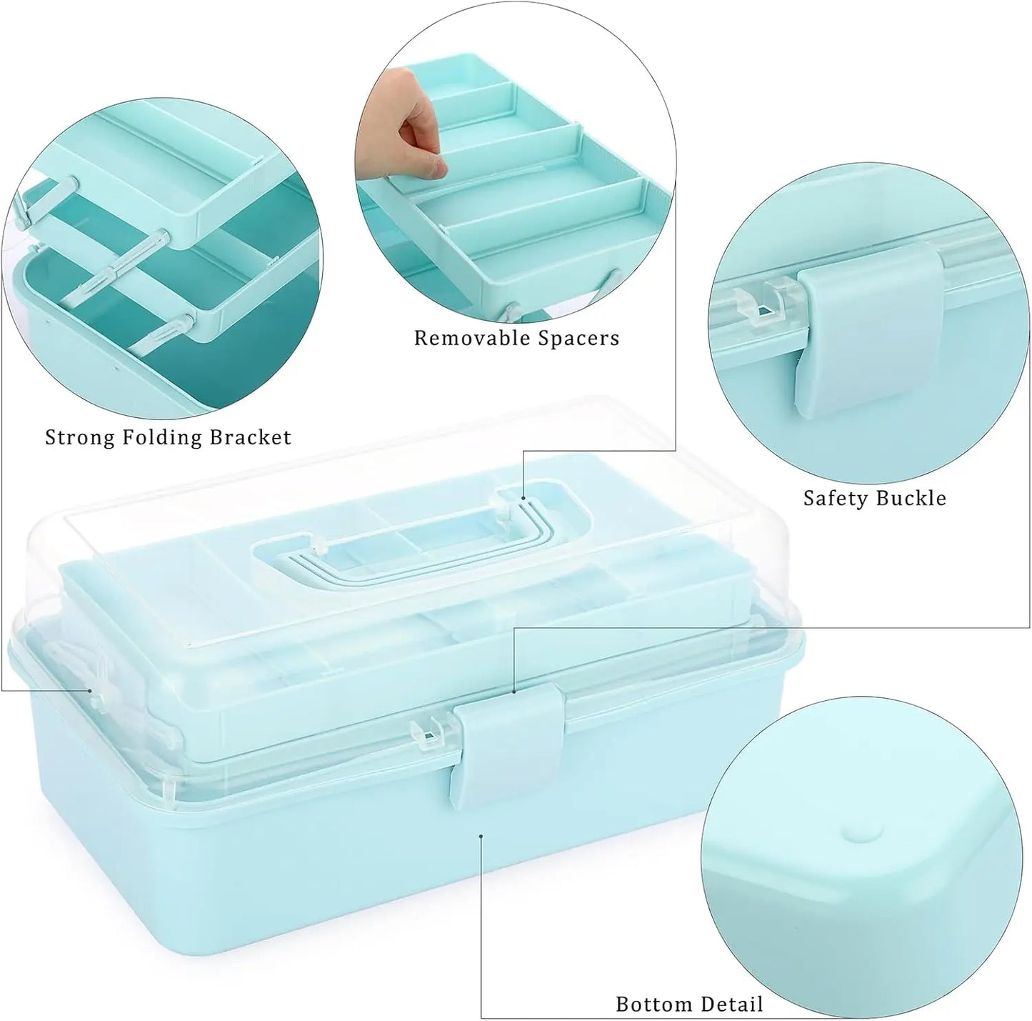 3-Layer Plastic Craft Organizer