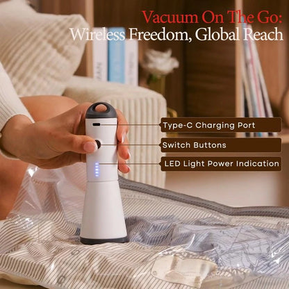 Cordless Travel Vacuum Bag Set