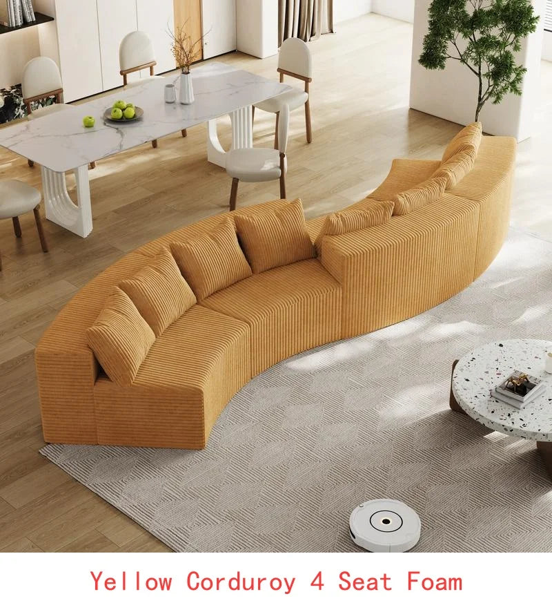 Curved Modular Sectional Foam Sofa