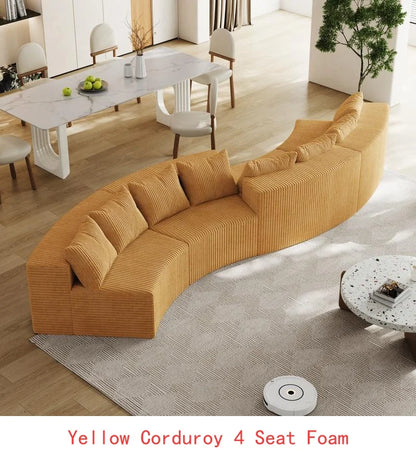 Curved Modular Sectional Foam Sofa