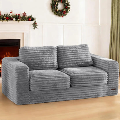 Plush Loveseat Floor Couch