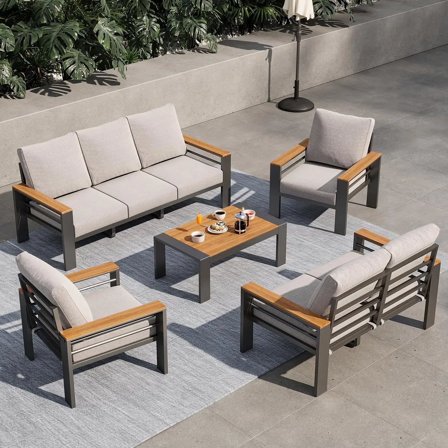 Outdoor Sectional with Coffee Table