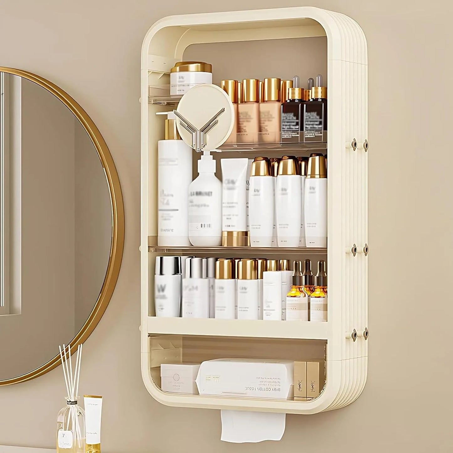 Wall Mount Makeup Organizer