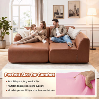 leather segmented sofa